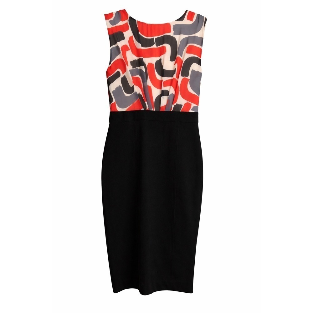 Vintage Banana Republic Sheath Dress Size 6 Geometric Y2K Office Siren Pencil